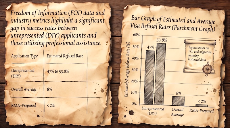 Comparing DIY-prepared Australian Visa Applications versus RMA-managed Visa Applications