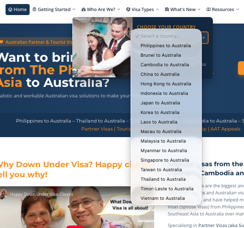 Partner visas from South East Asia to Australia