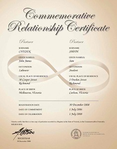 Registered Relationships and De Facto Visas