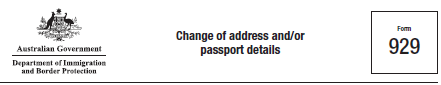 Change of personal details after visa granted