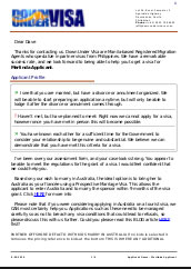 Sample Visa Assessment Letter