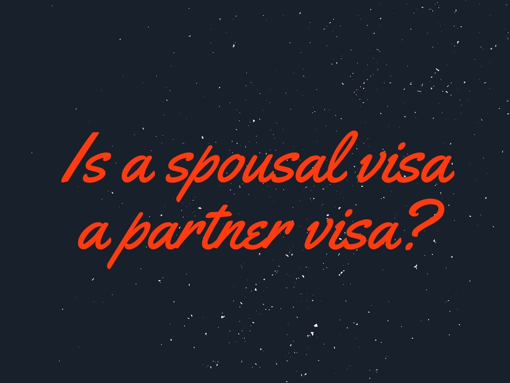 Is a spousal visa the same as a partner visa from Philippines to Australia