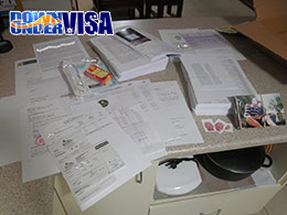 Prepared documents for an Australian Partner Visa Application