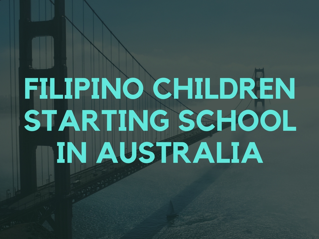 Filipino children starting school in Australia as dependent child applicants on a partner visa application