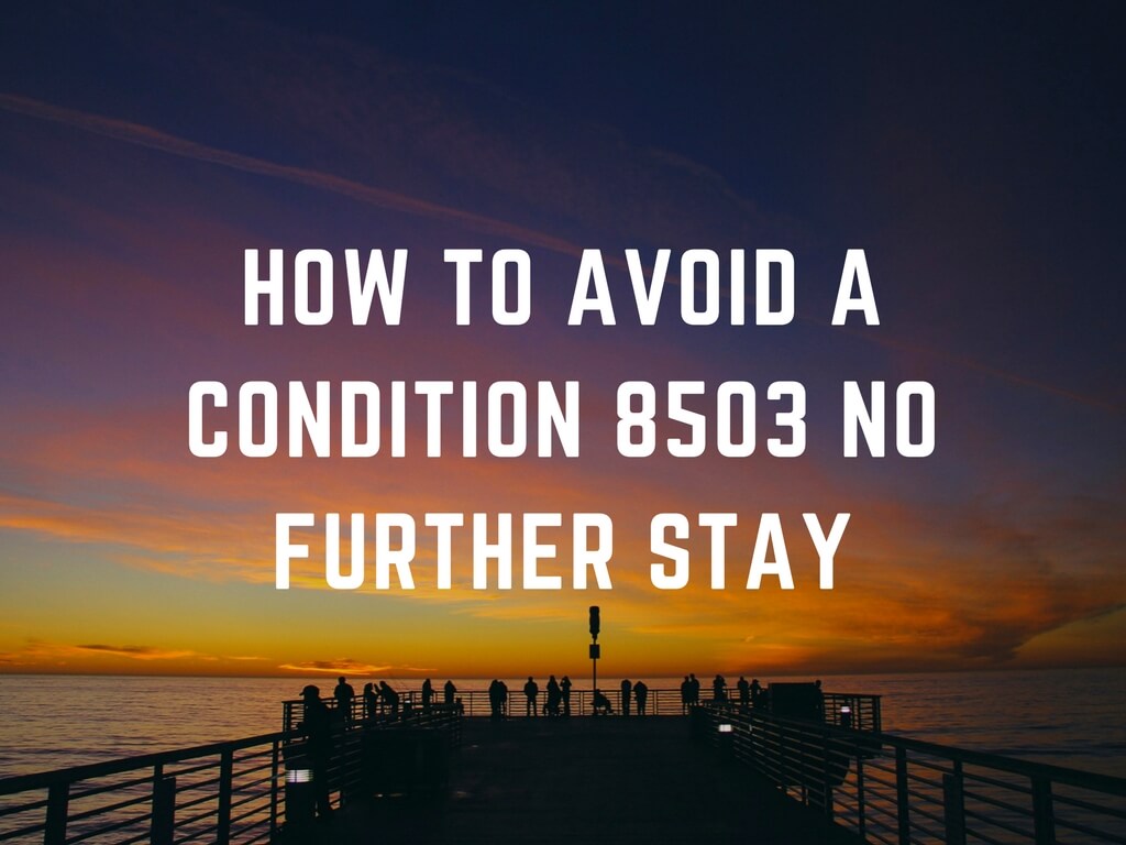 How to avoid a Condition 8503 No Further Stay on an Australian tourist visa application