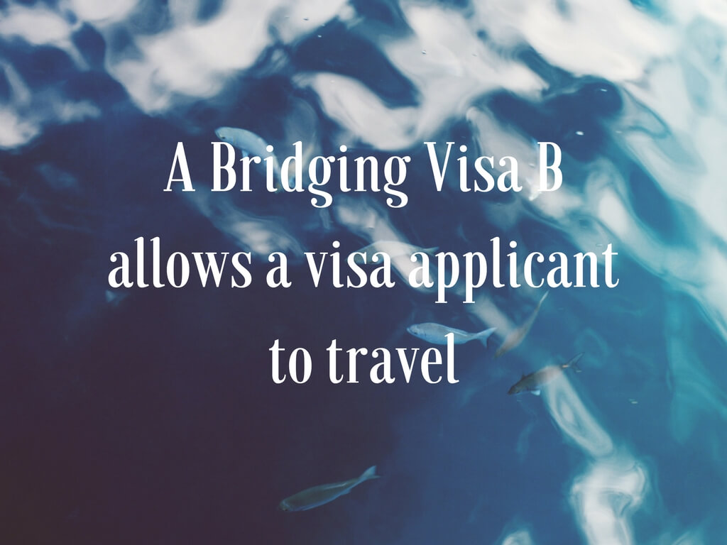 A bridging visa b allows a visa applicant to travel whereas a bridging visa a does not